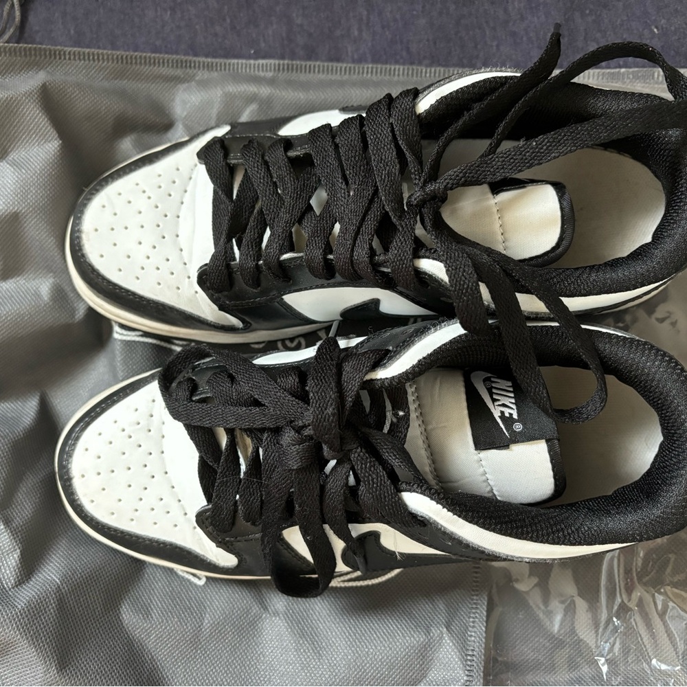 black and white shoes